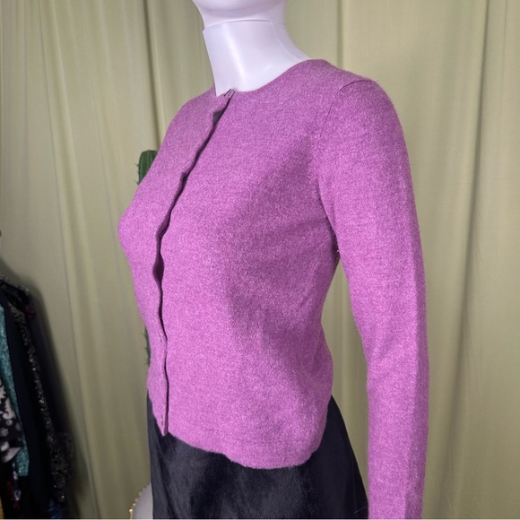 Vintage GAP Women's Purple Wool Cardigan Sweater - Picture 3 of 6